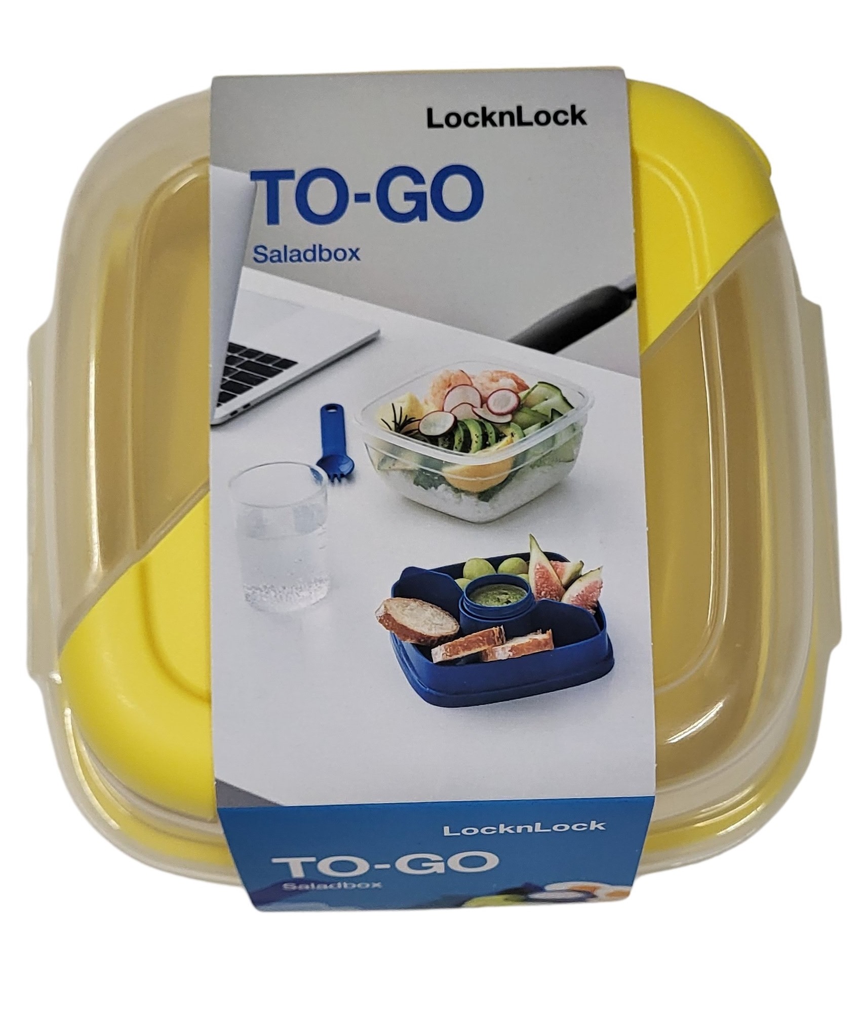 To go Salatbox 3 in1 Salatbox-Set Messer Gabel Saucenbehälter gelb To go Salatbox 3 in1 Salatbox-Set Messer Gabel Saucenbehälter gelb