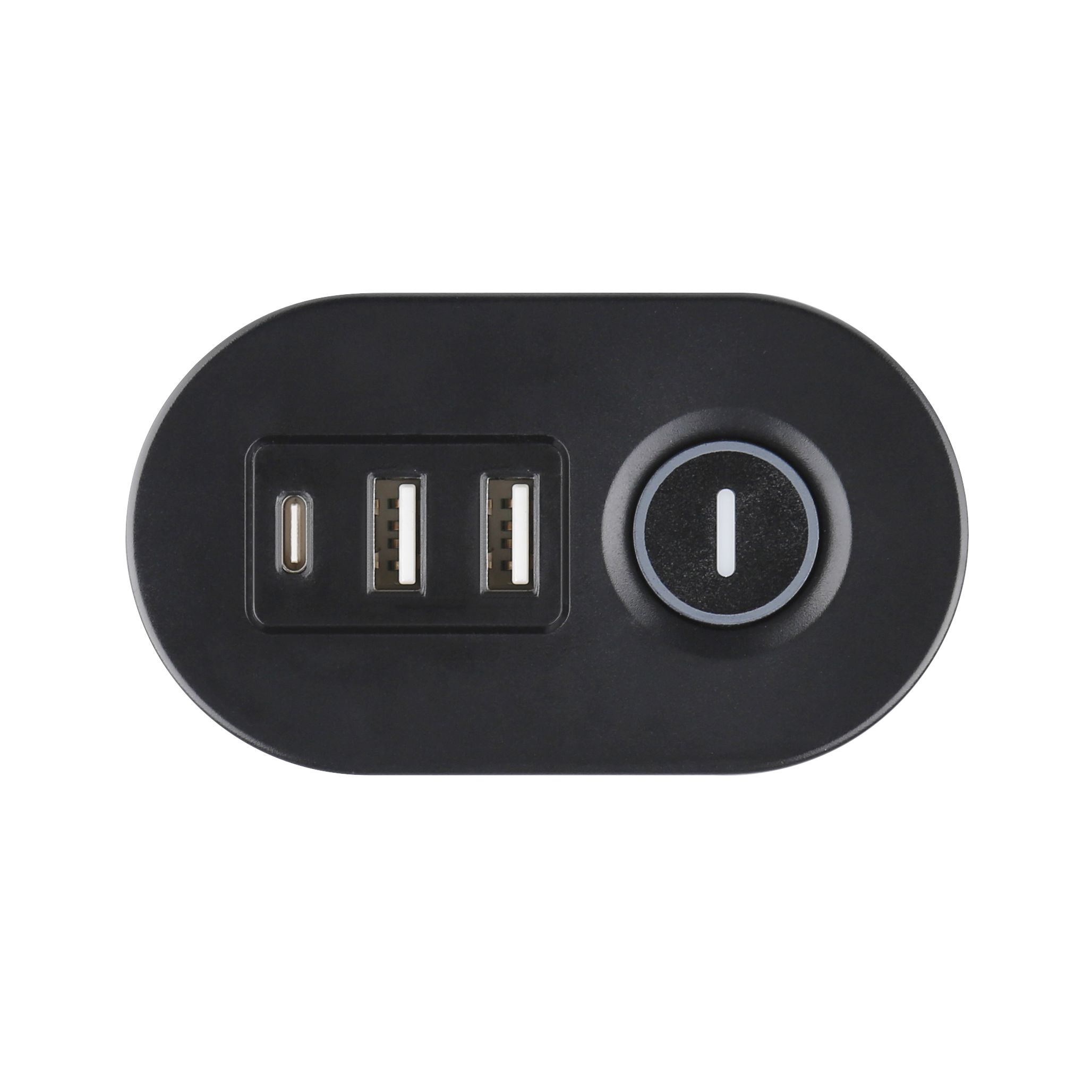 Steckdosenleiste Tischhalterung 3-fach Schutzsteckdose USB-A USB-C Slot schwarz Steckdosenleiste Tischhalterung 3-fach Schutzsteckdose USB-A USB-C Slot schwarz