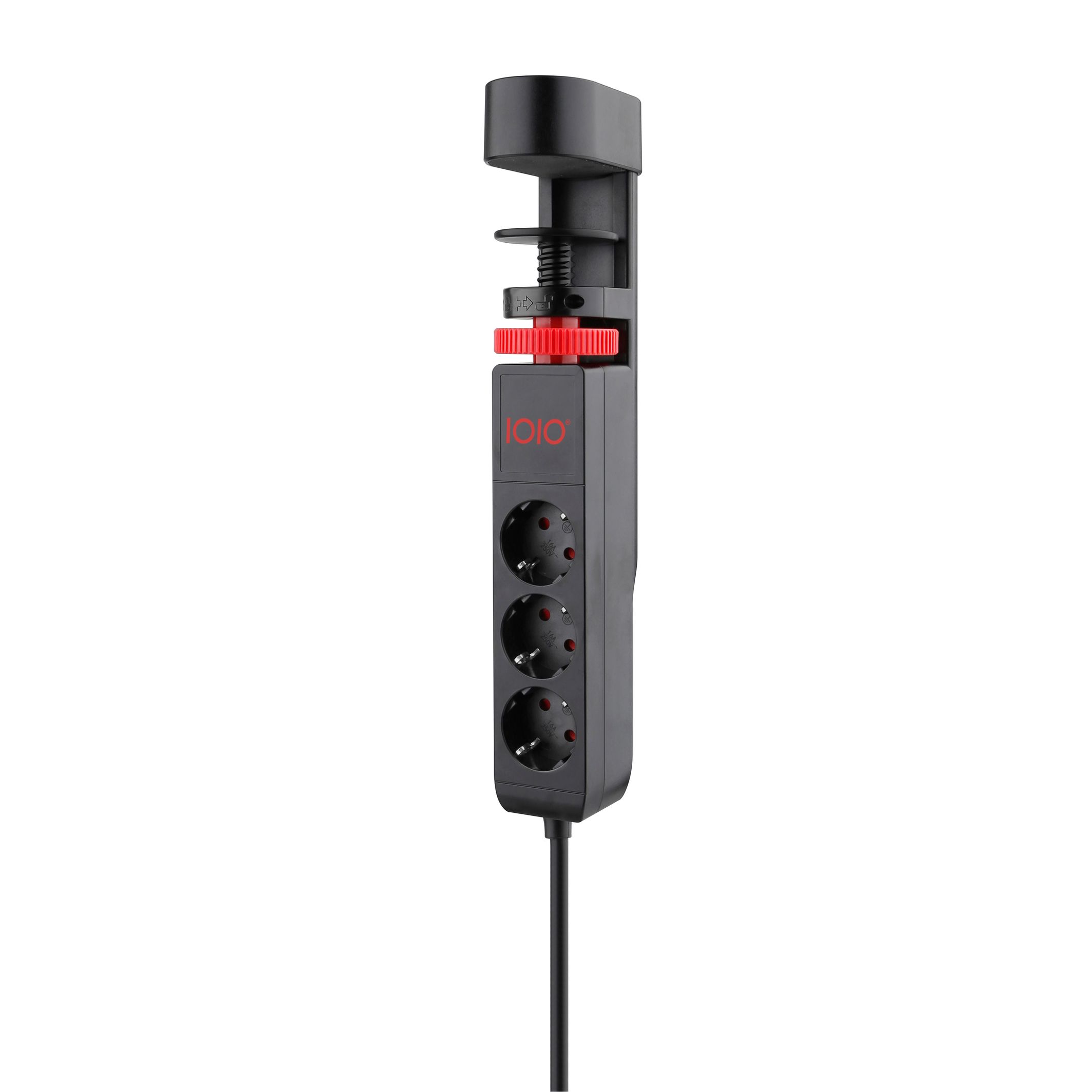 Steckdosenleiste Tischhalterung 3-fach Schutzsteckdose USB-A USB-C Slot schwarz Steckdosenleiste Tischhalterung 3-fach Schutzsteckdose USB-A USB-C Slot schwarz