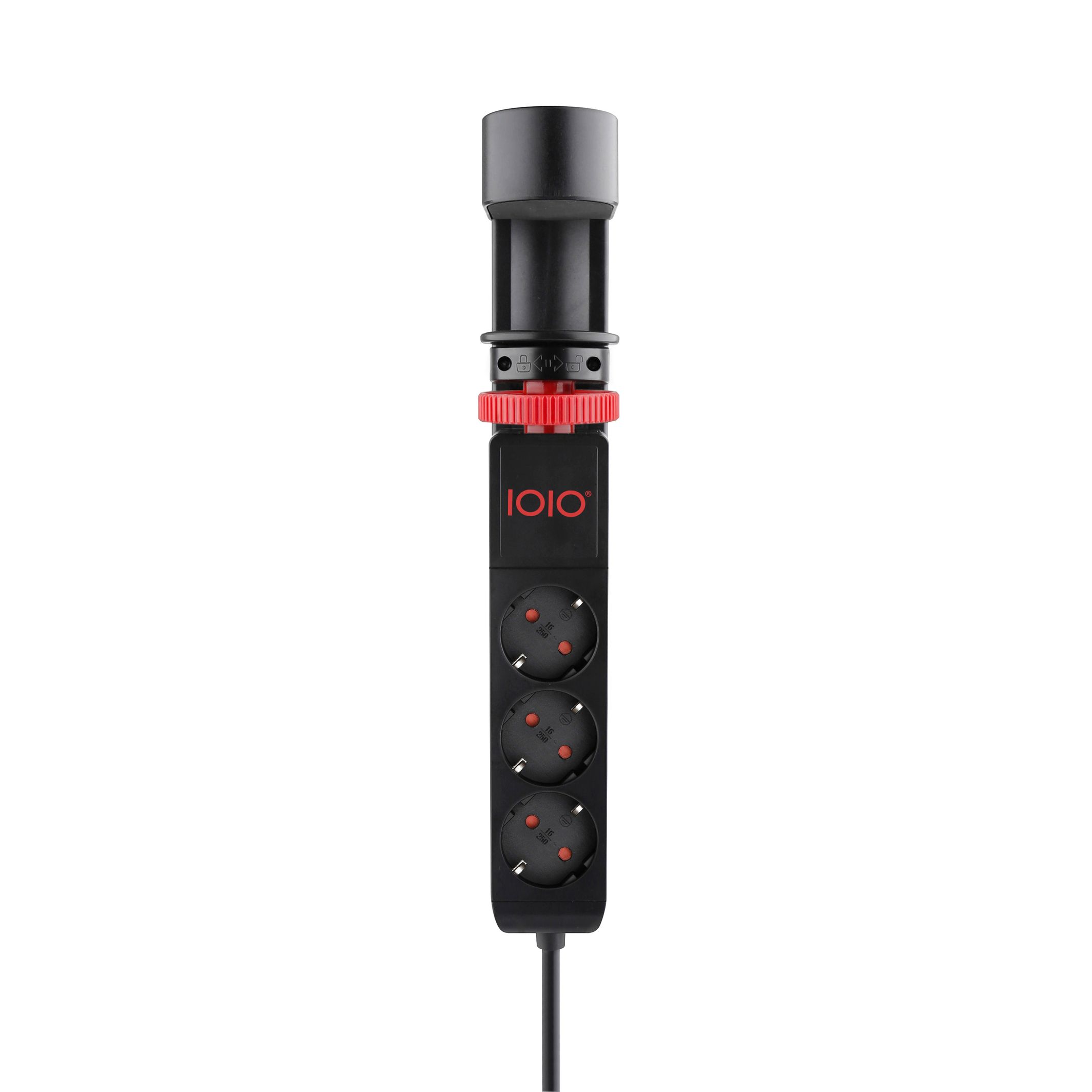 Steckdosenleiste Tischhalterung 3-fach Schutzsteckdose USB-A USB-C Slot schwarz Steckdosenleiste Tischhalterung 3-fach Schutzsteckdose USB-A USB-C Slot schwarz