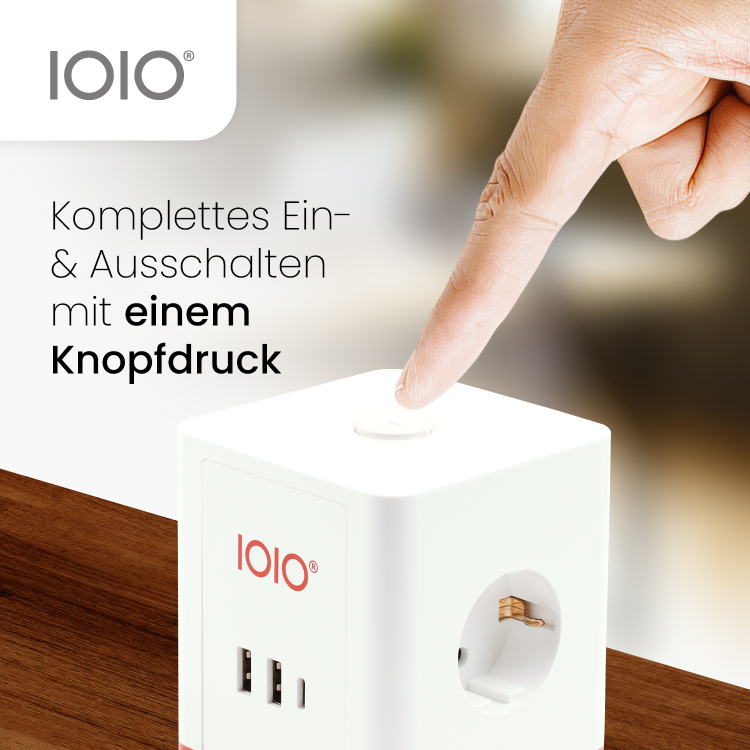 Steckdosenwürfel SW 1000 3-fach Schutzkontaktteckdose + 2 x USB-A und 1 x USB-C weiß Steckdosenwürfel SW 1000 3-fach Schutzkontaktteckdose + 2 x USB-A und 1 x USB-C weiß