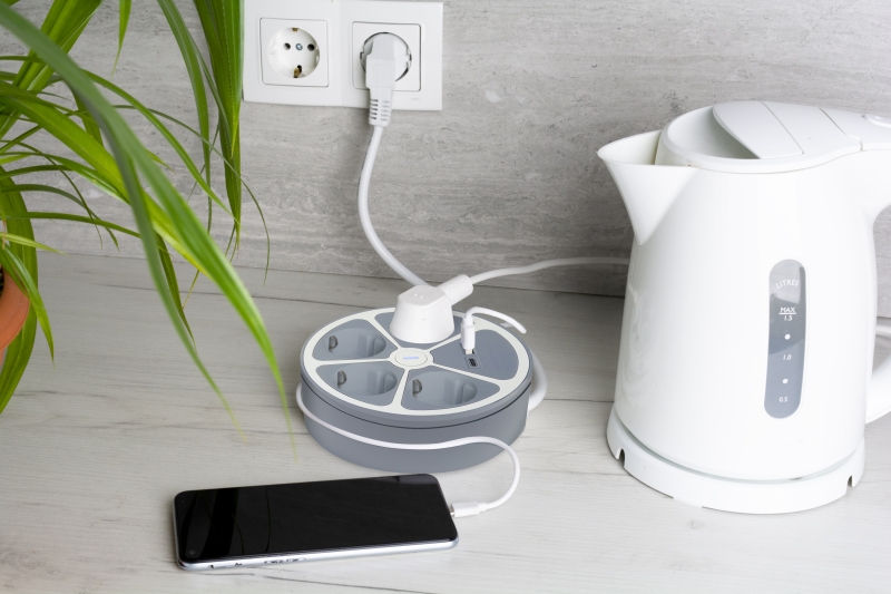 Technaxx Steckdosenleiste Rund 4-fach USB-C & USB-A Grau TX-262 | 3680W Design-Leiste Technaxx Steckdosenleiste Rund 4-fach USB-C & USB-A Grau TX-262 | 3680W Design-Leiste