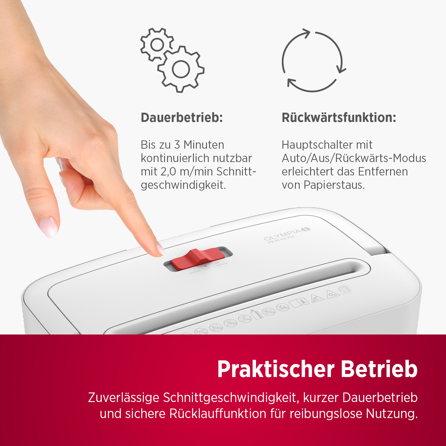 Olympia PS 53 CC Pro Aktenvernichter Partikelschnitt 4x38 mm 6 Blatt Olympia PS 53 CC Pro Aktenvernichter Partikelschnitt 4x38 mm 6 Blatt