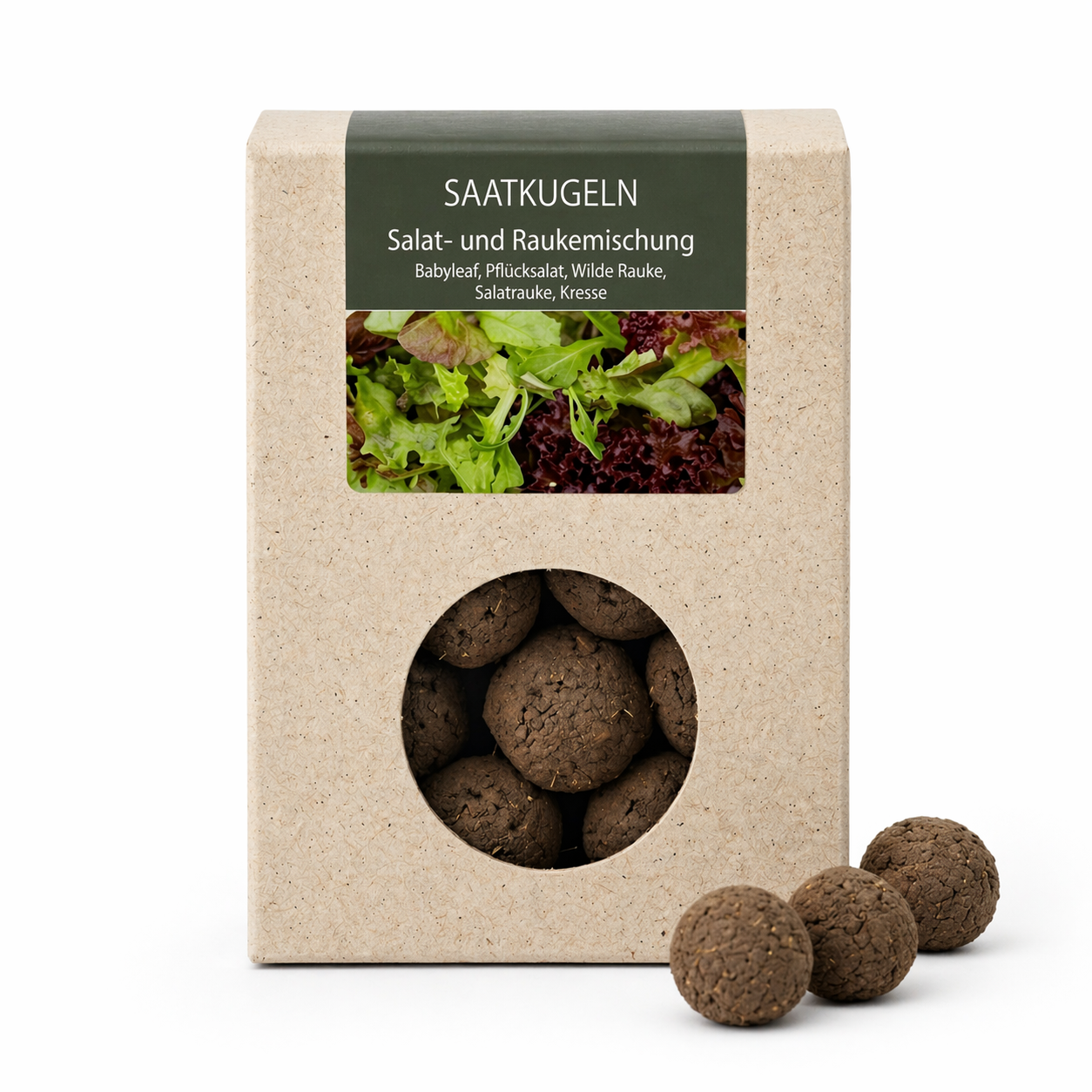 20 Stück Saatkugeln Salat- und Raukemischung – Babyleaf, Pflücksalat & Kresse 20 Stück Saatkugeln Salat- und Raukemischung – Babyleaf, Pflücksalat & Kresse