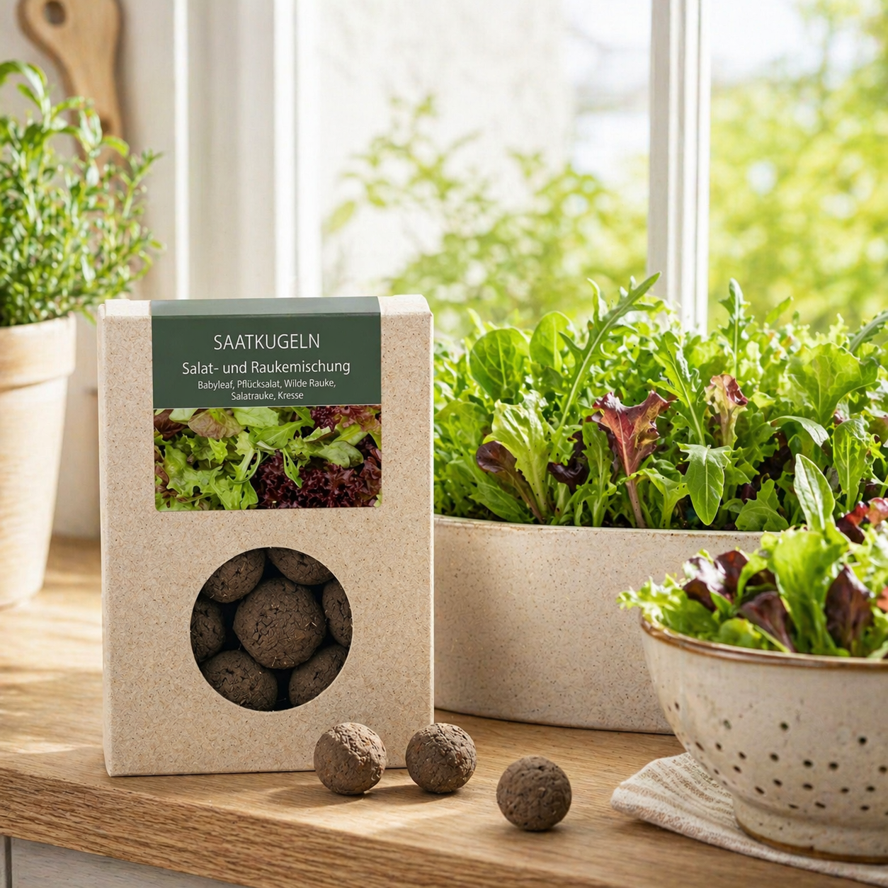 20 Stück Saatkugeln Salat- und Raukemischung – Babyleaf, Pflücksalat & Kresse 20 Stück Saatkugeln Salat- und Raukemischung – Babyleaf, Pflücksalat & Kresse
