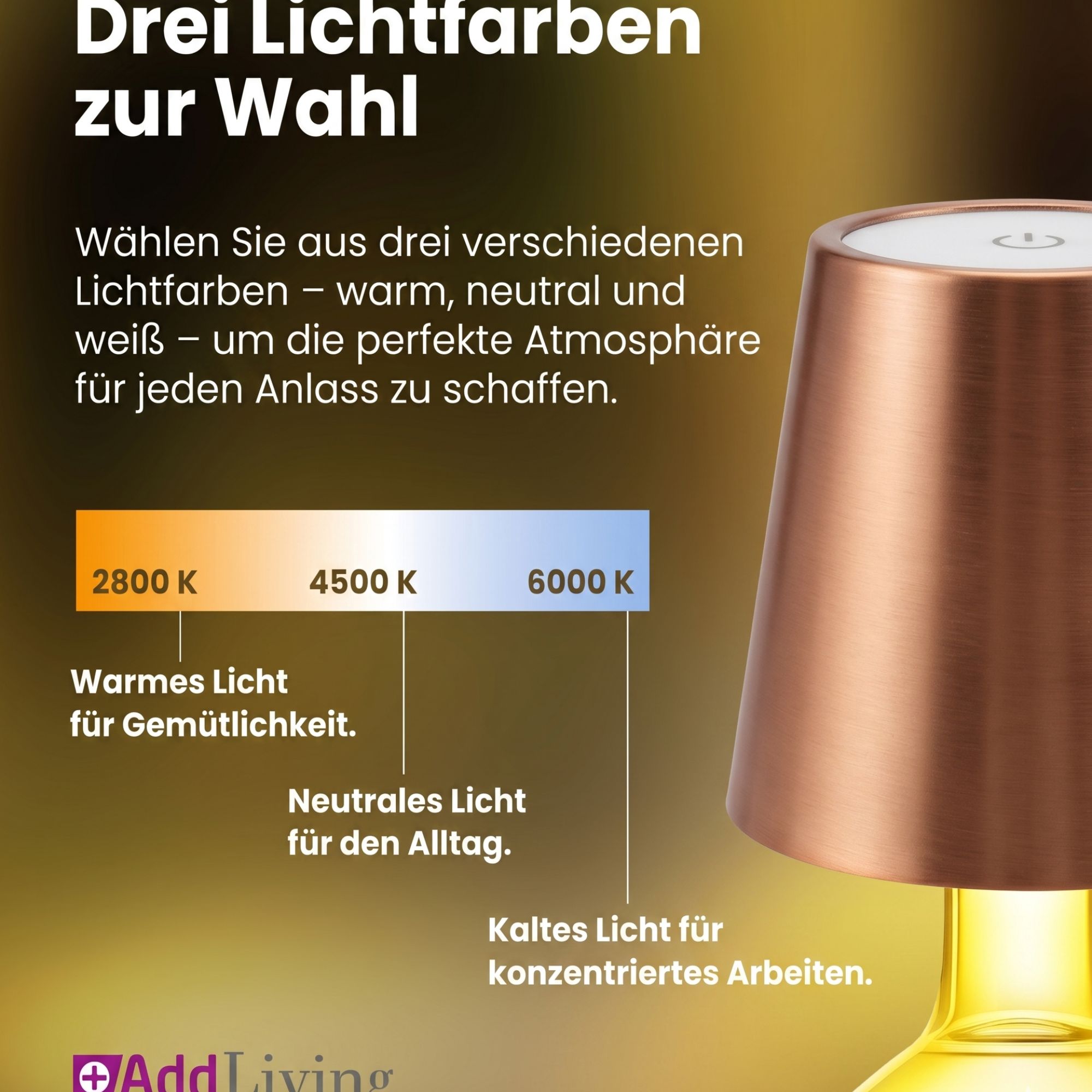 LED Flaschenlampe Bottle Light V2442 – Dimmbare Deko-Leuchte mit 3 Lichtfarben und TOUCH-Funktion für Innen & Außen Bronze LED Flaschenlampe Bottle Light V2442 – Dimmbare Deko-Leuchte mit 3 Lichtfarben und TOUCH-Funktion für Innen & Außen Bronze