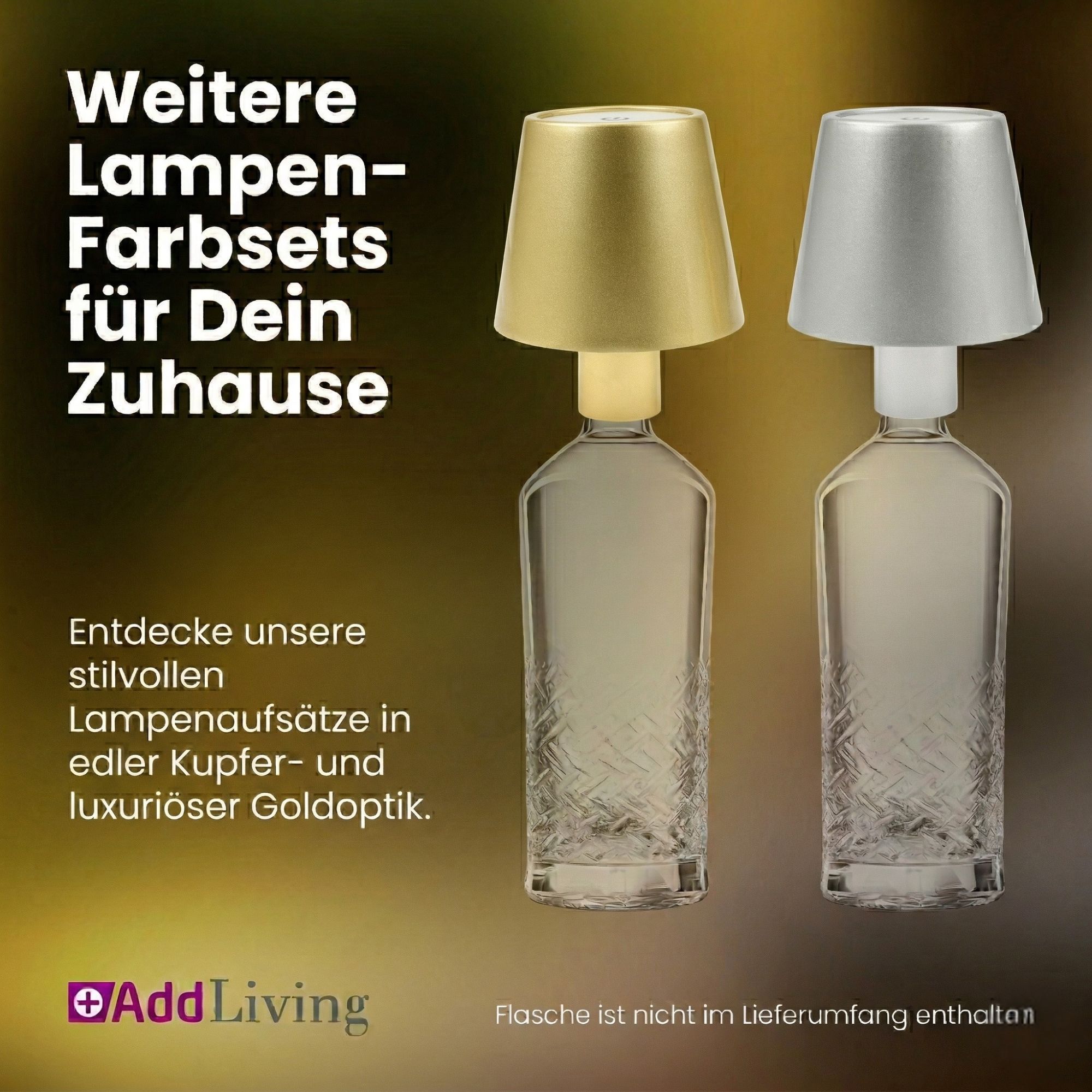 LED Flaschenlampe Bottle Light V2442 – Dimmbare Deko-Leuchte mit 3 Lichtfarben und TOUCH-Funktion für Innen & Außen Bronze LED Flaschenlampe Bottle Light V2442 – Dimmbare Deko-Leuchte mit 3 Lichtfarben und TOUCH-Funktion für Innen & Außen Bronze