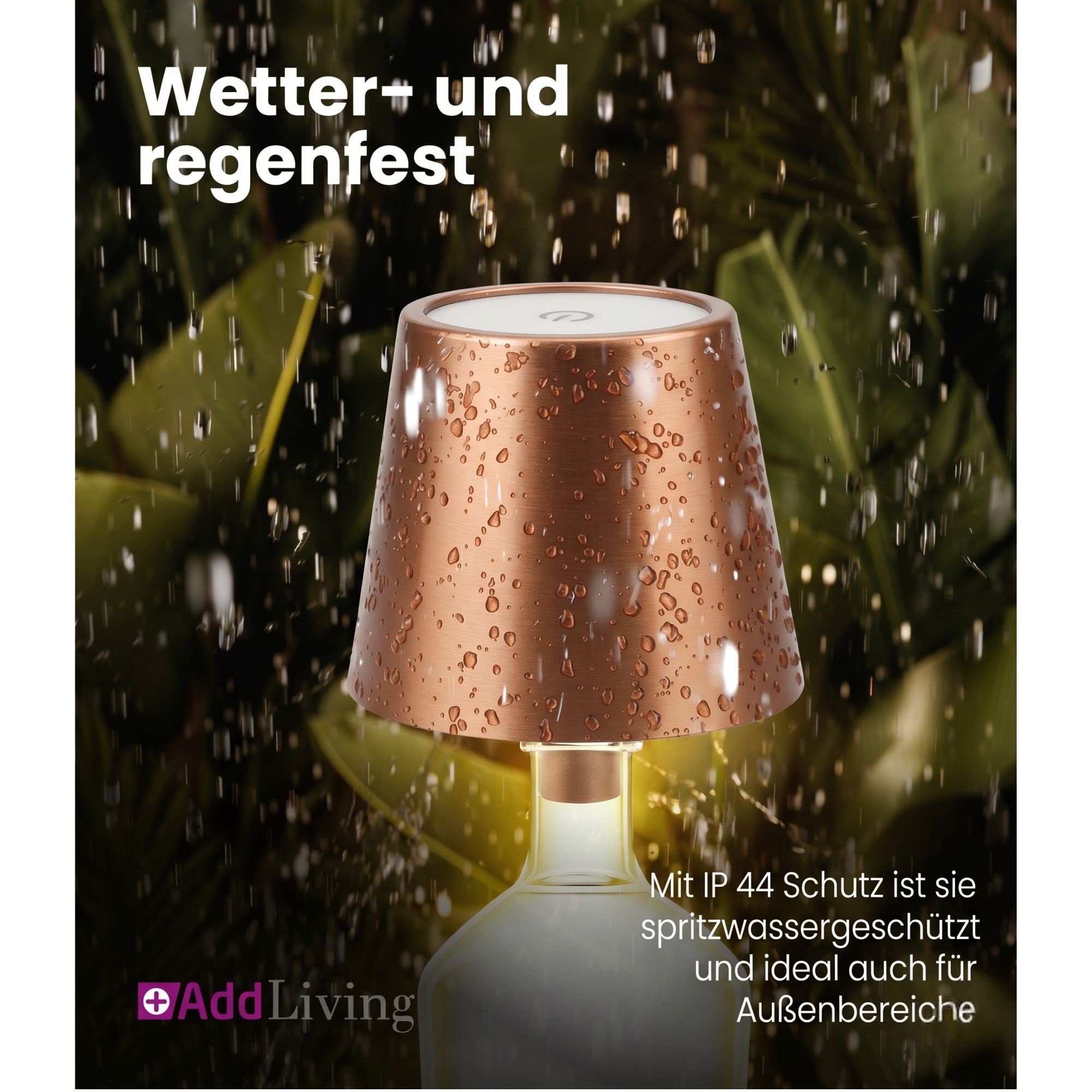 LED Flaschenlampe Bottle Light V2442 – Dimmbare Deko-Leuchte mit 3 Lichtfarben und TOUCH-Funktion für Innen & Außen Bronze LED Flaschenlampe Bottle Light V2442 – Dimmbare Deko-Leuchte mit 3 Lichtfarben und TOUCH-Funktion für Innen & Außen Bronze