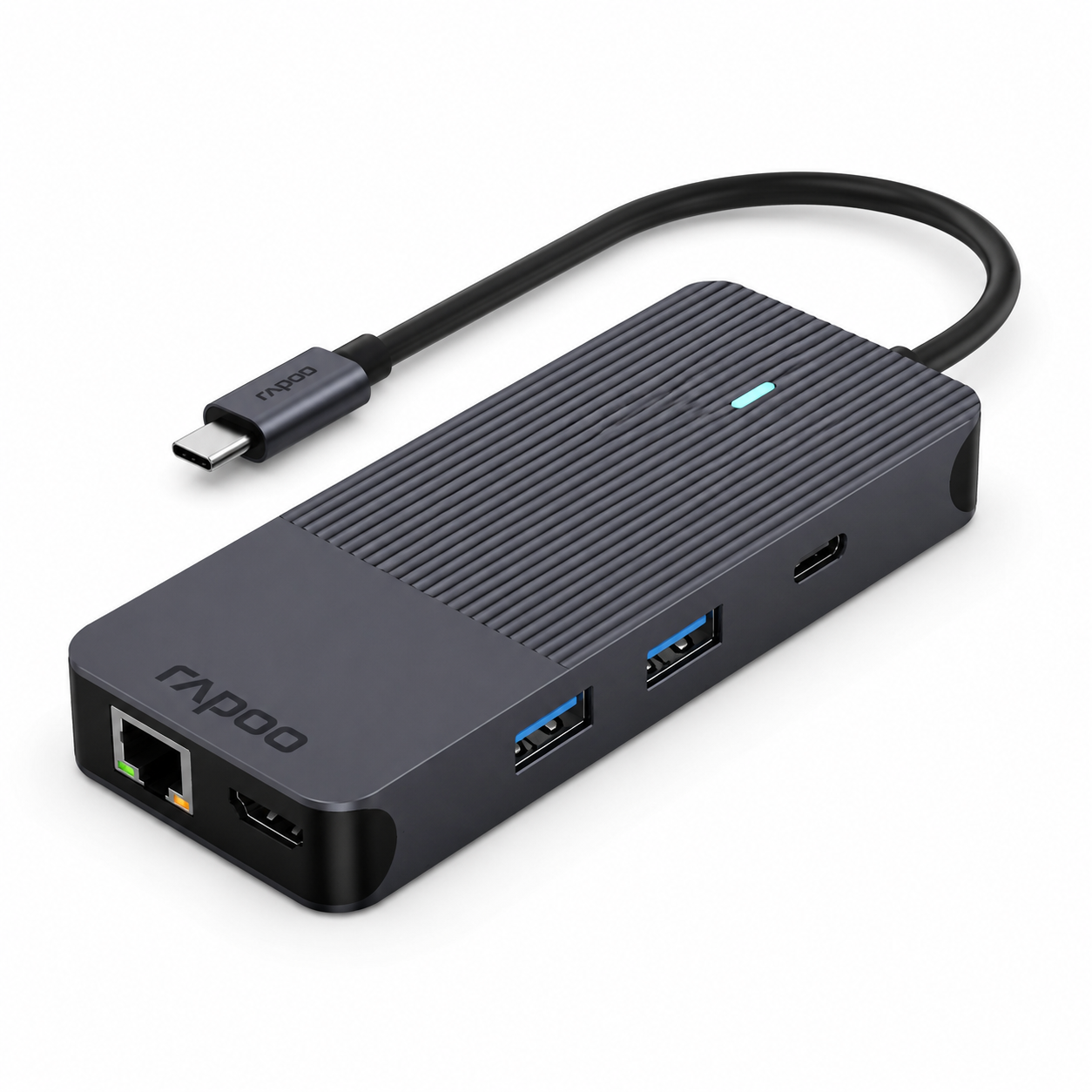 USB-C Multiport Adapter 10-in-1 Rapoo UCM-2005 mit Dual HDMI 4K, PD 100W, Gigabit, SD, USB 5Gbps USB-C Multiport Adapter 10-in-1 Rapoo UCM-2005 mit Dual HDMI 4K, PD 100W, Gigabit, SD, USB 5Gbps