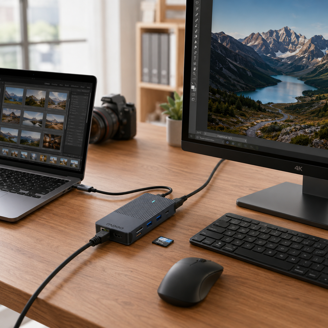 Rapoo UCM-2004 USB-C Hub 8in1 – 4K HDMI 60Hz, 100W PD, Gigabit LAN, 5Gbps Rapoo UCM-2004 USB-C Hub 8in1 – 4K HDMI 60Hz, 100W PD, Gigabit LAN, 5Gbps