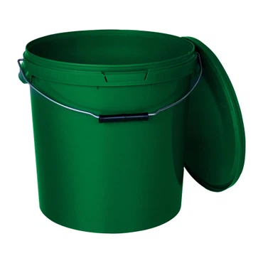 Eimer mit Deckel 30 20 10 1 0,5 L Grün Lebensmittelecht Eimer, Größe: 30L, Farbe: Grün, Anzahl: 1