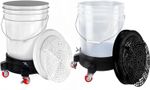 W + T Eimer + Schmutzsieb x2 + Deckel x2 + Eimerwagen x2
