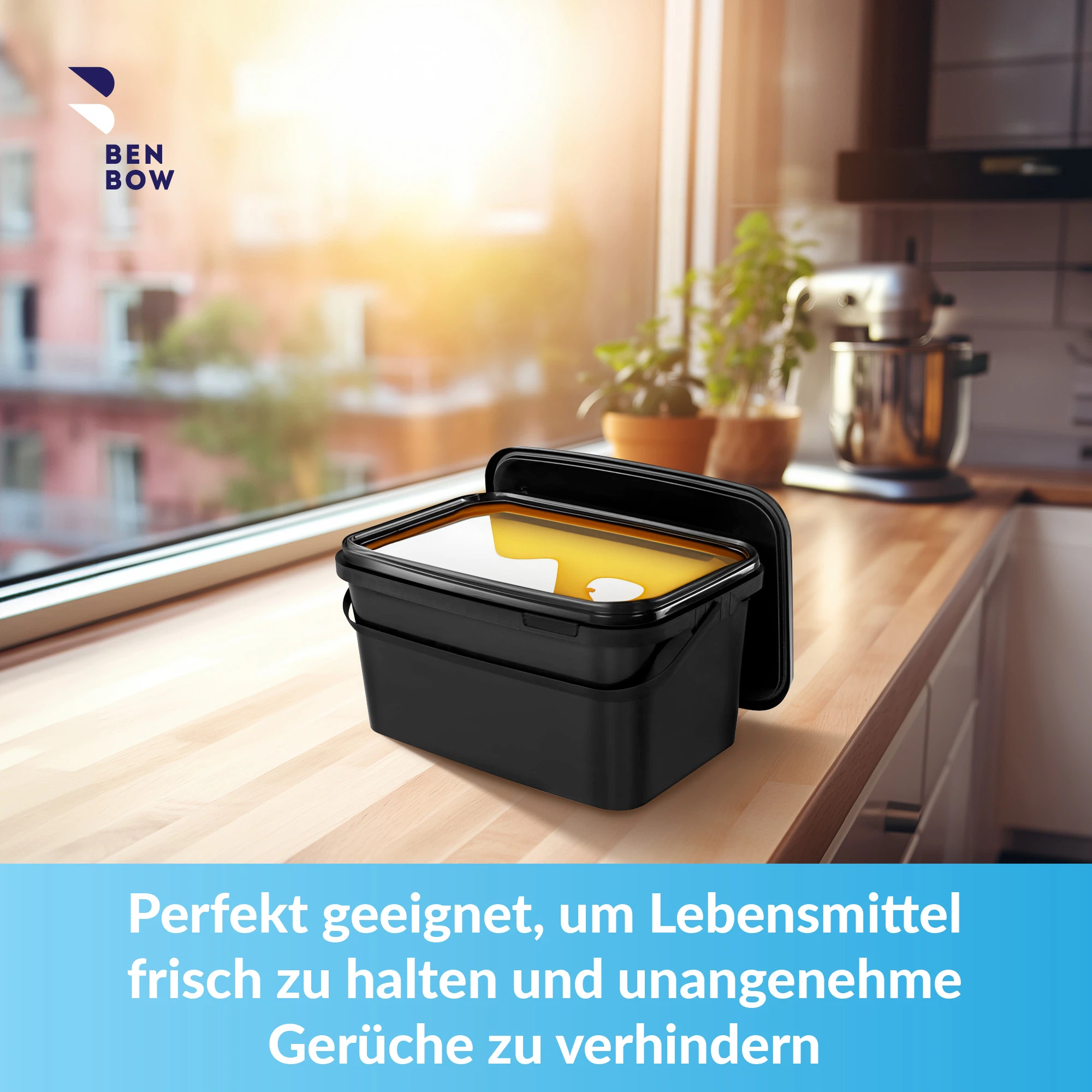 10 x 5 Liter Eimer mit Deckel, weiß, stapelbar, mit Lebensmittelfreigabe
