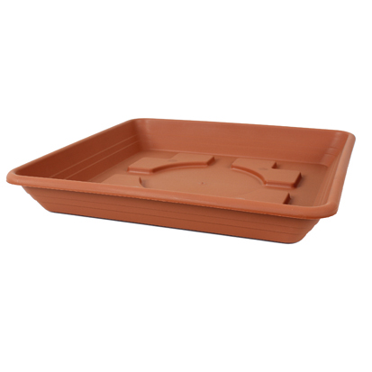 Set Pflanzkübel eckig Untersetzer Blumen Kübel outdoor anthrazit oder terracotta