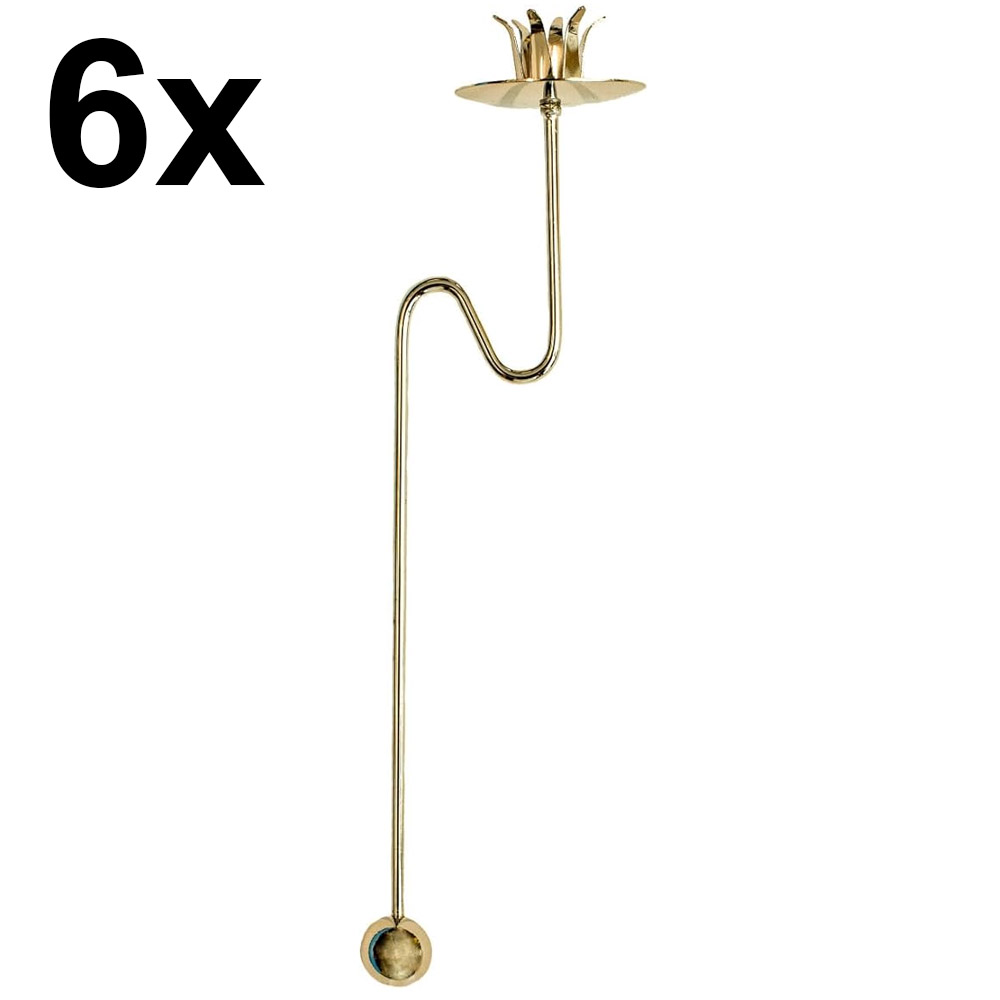 HDG Baumkerzenhalter / Balancehalter für Weihnachtsbaum (gold glänzend)