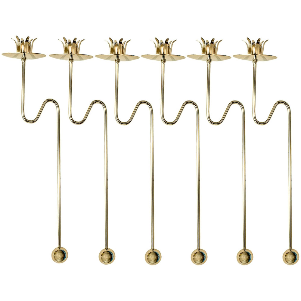 HDG Baumkerzenhalter / Balancehalter für Weihnachtsbaum (gold glänzend) | Samen Rohde