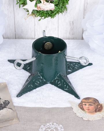 Weihnachtsbaumständer Gusseisen Christbaumständer Stern Landhausstil
