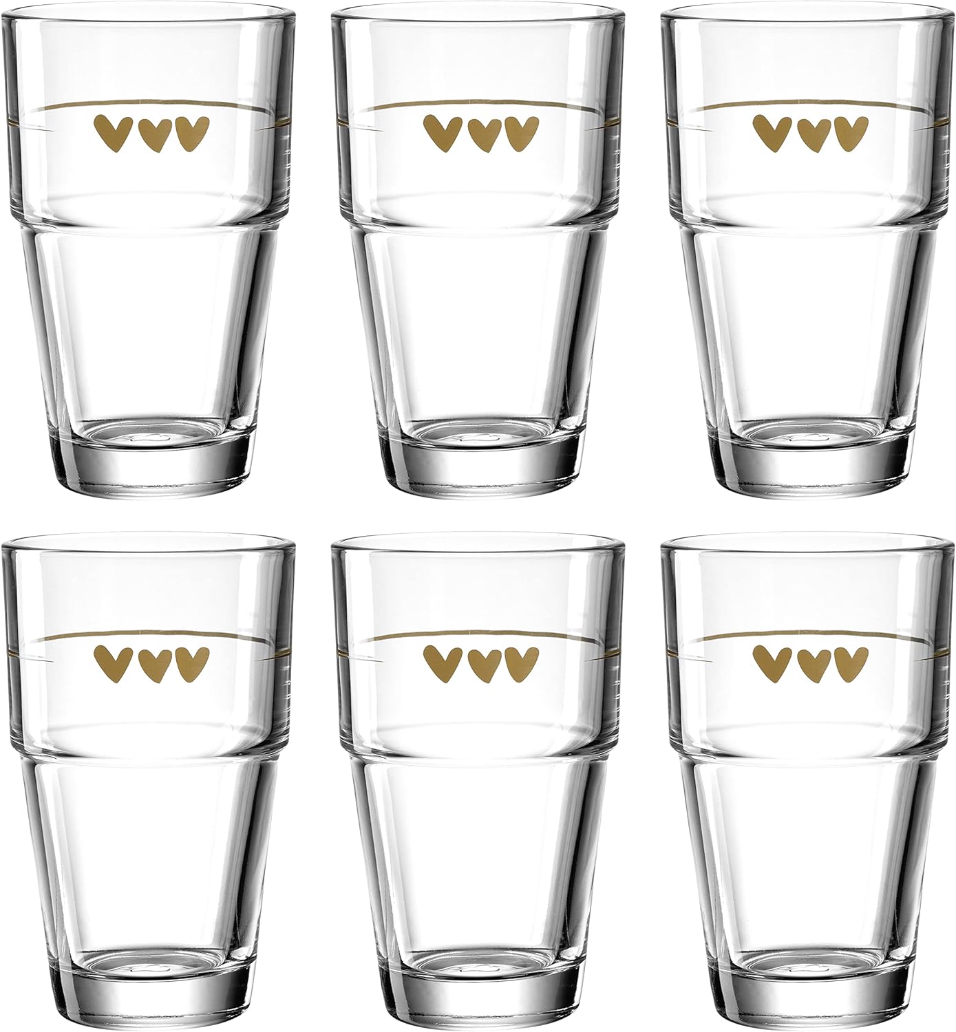 6er Set Leonardo Toscana Latte Macchiato Gläser