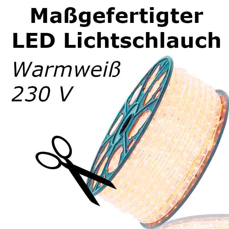 LED Lichtschlauch Maßanfertigung Warmweiß 230 V