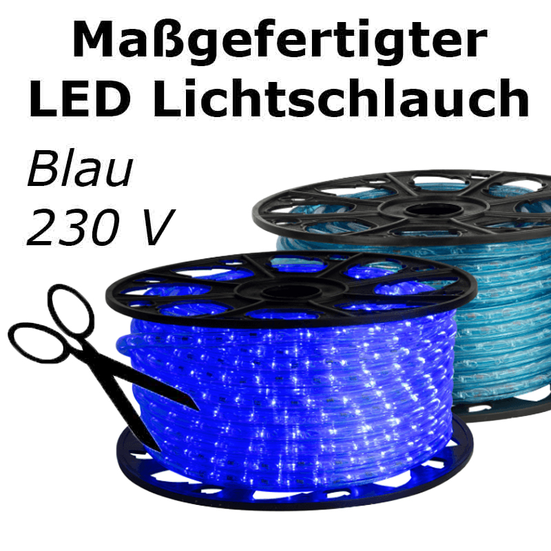 LED Lichtschlauch Maßanfertigung Blau 230 V