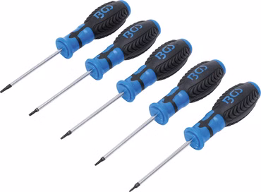 BGS 6826 Schraubendreher-Satz | T-Profil (für Torx) mit Bohrung | T6 - T10 | 5-tlg.