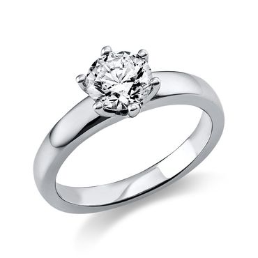 Ring 6er-Krappe 18 kt WG 0,50ct