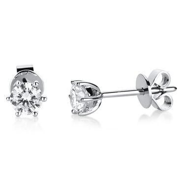 Ohrstecker 6er-Krappe 18 kt WG 0,50ct