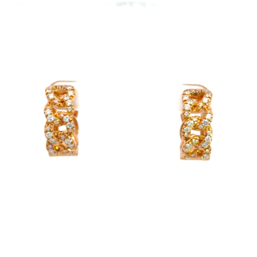 Ohrringe "Cuban Link" Rose Gold