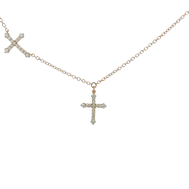 Halskette "Cross" Rose Gold