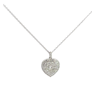 WEIßGOLD KETTE DIA HEART