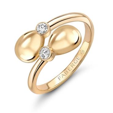 Fabergé Essence überkreuzter Ring aus Gelbgold