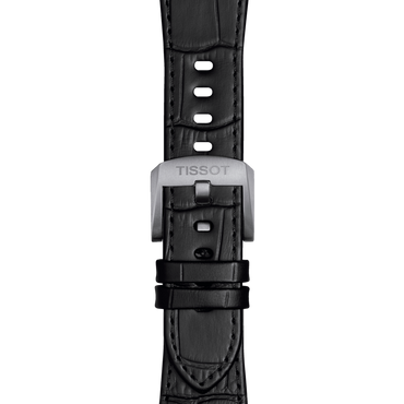 ORIGINAL TISSOT LEDERARMBAND SCHWARZ FÜR PRX-MODELLE MIT 42 MM DURCHMESSER