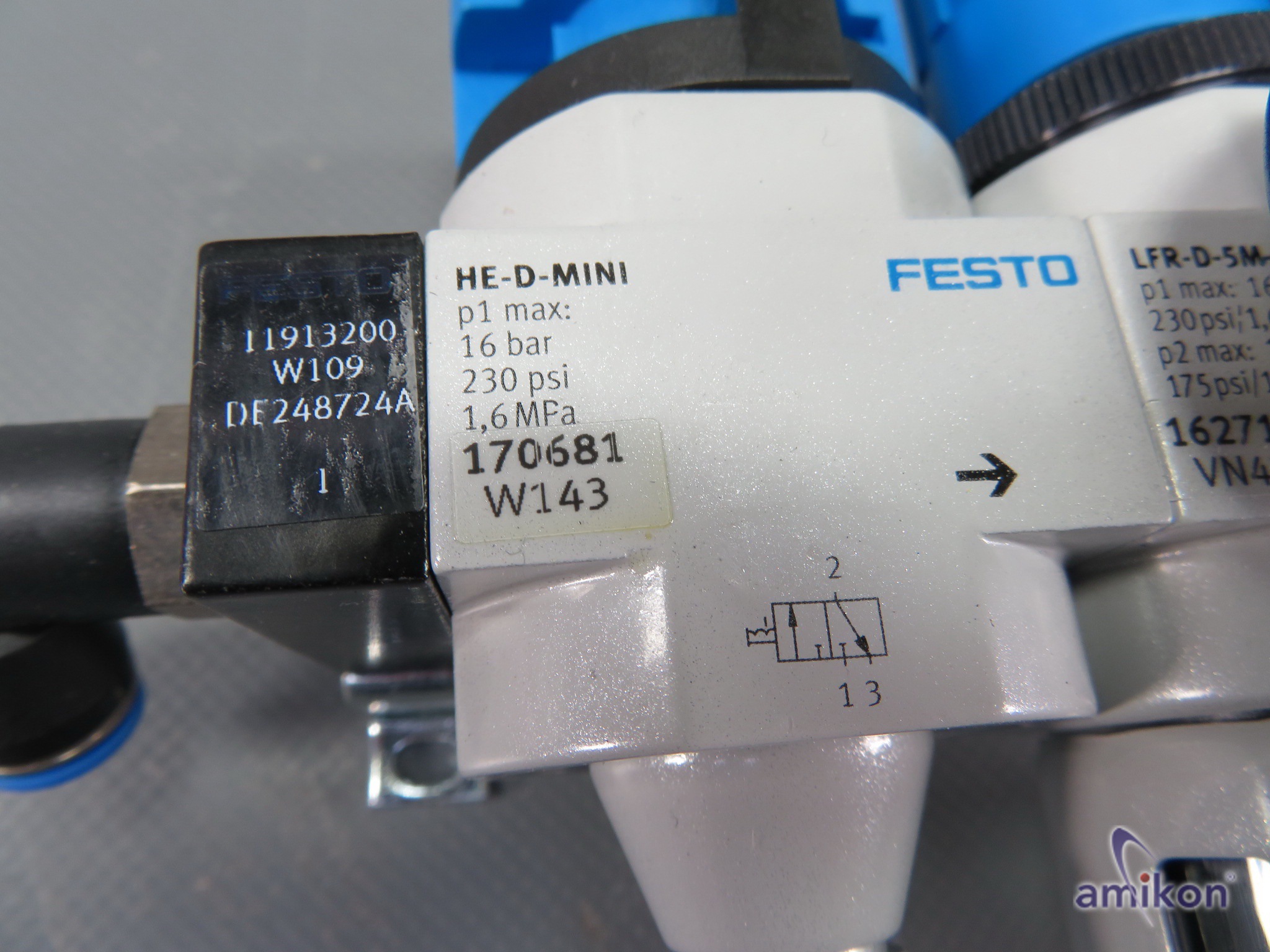 Festo Einschaltventil HE-D-MINI 170681 , 170684 u. LFR-D-5M-Mini