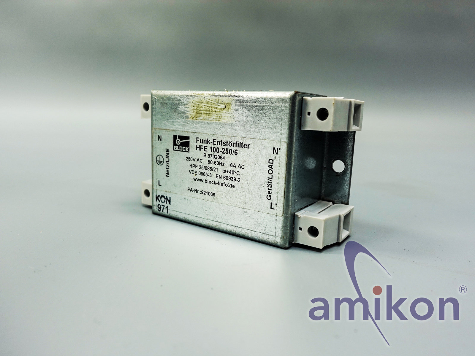 BLOCK HFE 100-250/6 Funk-Entstörfilter 250V 6A EMV Netzfilter Line ...