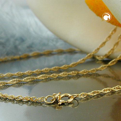 1,6mm Collier Ankerkette 585 Gelbgold 50cm