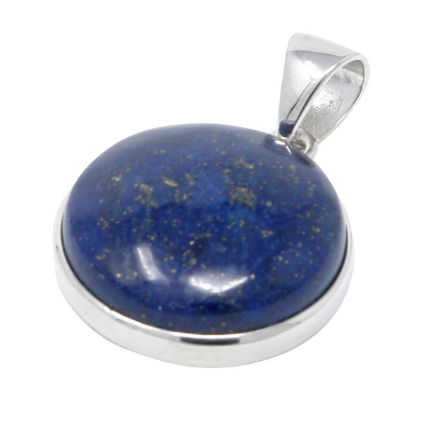 Anhänger Lapislazuli blau rund 925 Silber