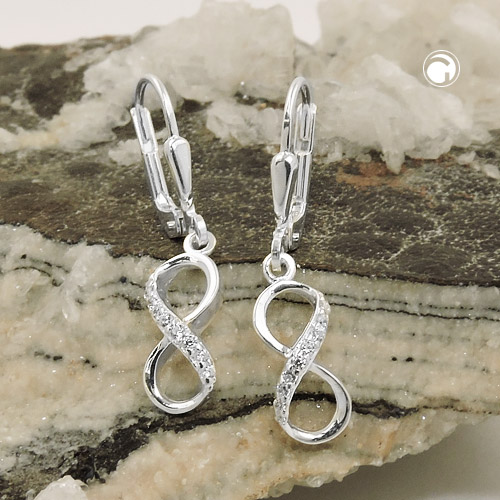 Brisur 27x6mm Unendlichkeit Zirkonia 925 Silber