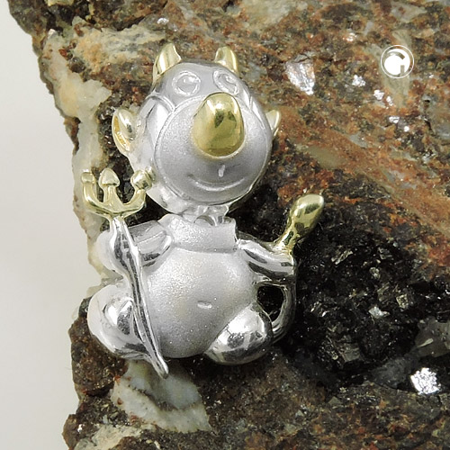 Anhänger Kinder Teufelchen mit Dreizack 925 Silber