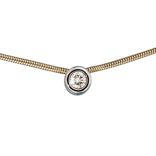 Collier mit Brillant 0,25 ct und 585 Gold