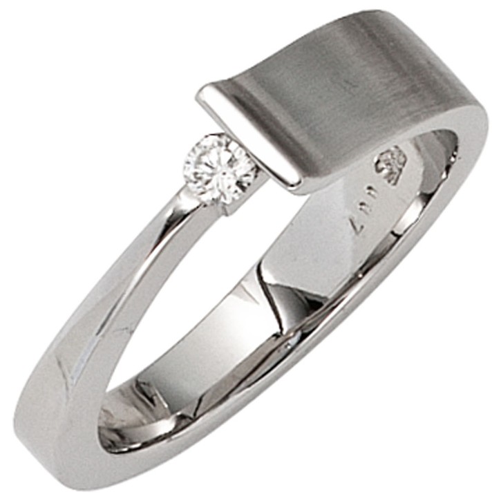 Ring aus 585 Weißgold mit Diamant