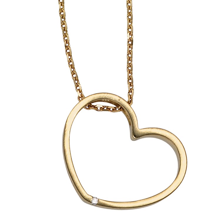 Anhänger Herz mit Diamant 585 Gold