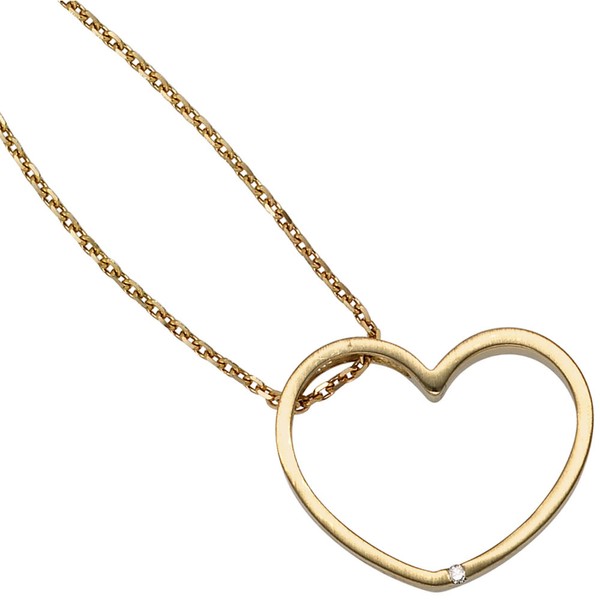 Anhänger Herz mit Diamant 585 Gold