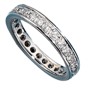 Damenring Memoryring mit Diamanten Brillanten 585 Gold Weißgold Fingerschmuck