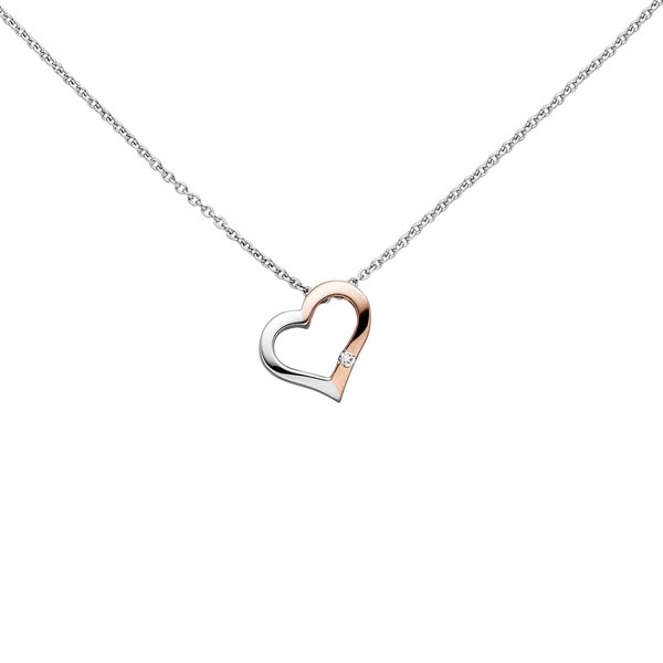 Collier Herz Diamant 585 Gold rot weiß
