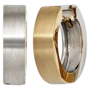Creole Creolen Kreole aus 585 Gold Weißgold Gelbgold Ohrschmuck für Damen