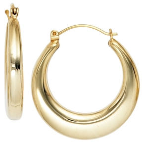 Paar Creolen Creole aus 585 Gold Gelbgold Ohrschmuck Damen Goldohrringe