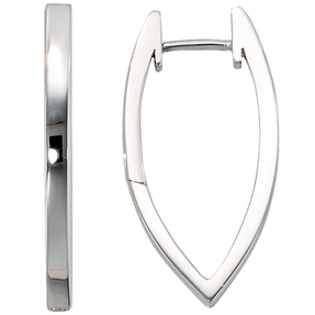 Paar Silbercreolen Creolen Creole aus 925 Silber oval spitzoval Ohrschmuck Damen Paar Silbercreolen Creolen Creole aus 925 Silber oval spitzoval Ohrschmuck Damen