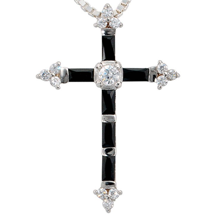 Kreuz Anhänger Zirkonia 925 Sterlingsilber