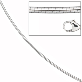 1.2mm Halsreif Reif Kette rund 585 Weißgold Gold 45cm Halskette Halsschmuck