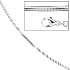 1.1mm Halsreif Reif Kette rund 585 Weißgold Gold 50cm Halskette Halsschmuck